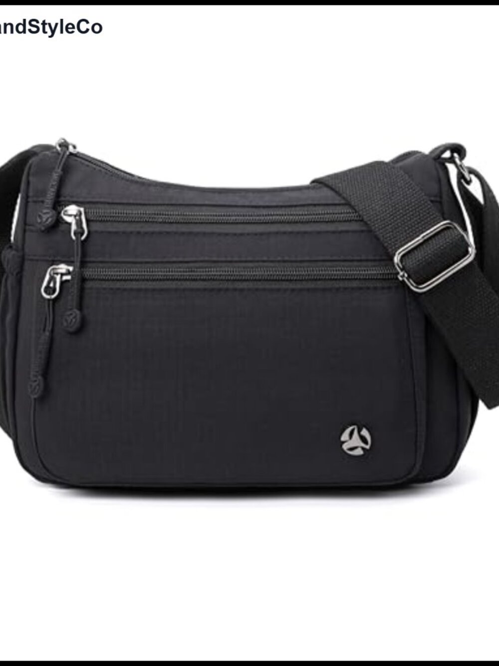 Nylon Crossbody Bag with Anti-Theft Pocket, Water-Resistant, Adjustable Strap,